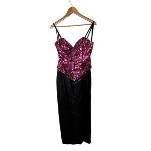 Vintage Alyce designs sequin 80s prom evening dress size 12